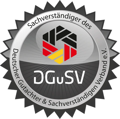 Siegel Sachverständiger des Deutscher Gutachter & Sachverständigen Verband e.V. (DGuSV)